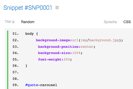 Stackfield Code-Snippets