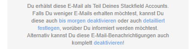 Benachrichtigungen über E-Mail anpassen