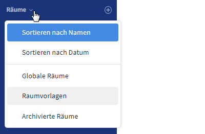 Raumvorlagen einsehen