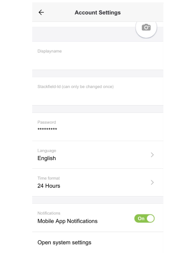 In the mobile app: Enable / disable notifications