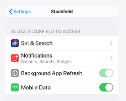 Adjust system settings on the mobile phone / tablet: Allow / Deny access