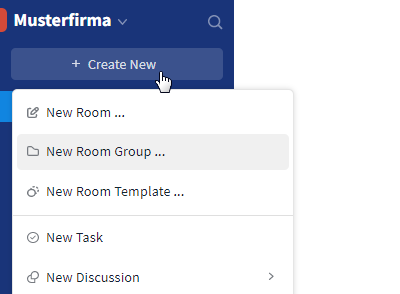 Create a new room group