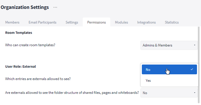 Share folder structure for External role