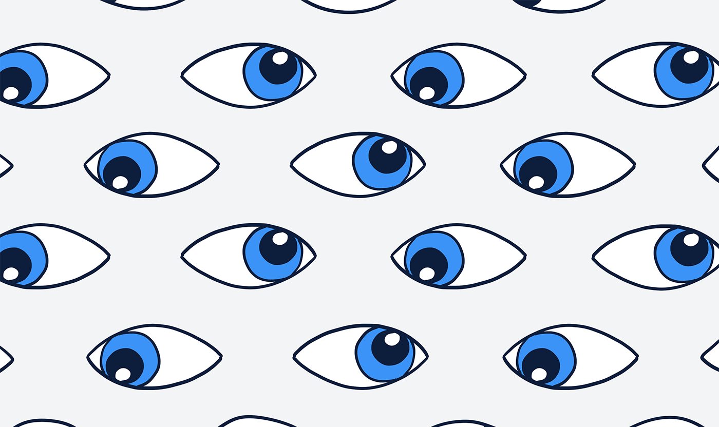 Spionierende Augen