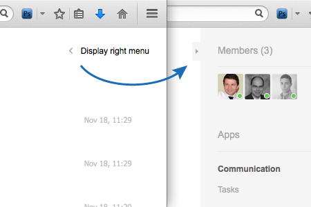 Organize your communication in folders.