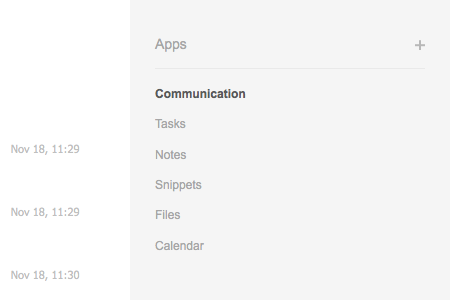 Organize your communication in folders.