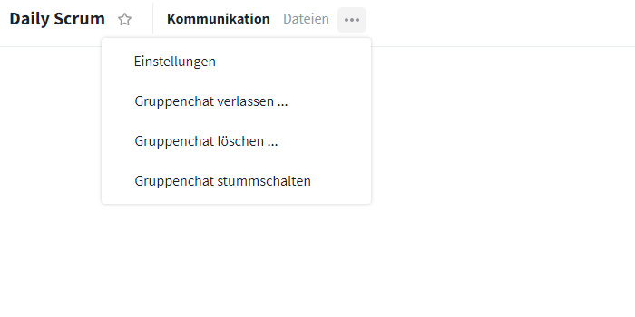 Gruppenchat Optionen