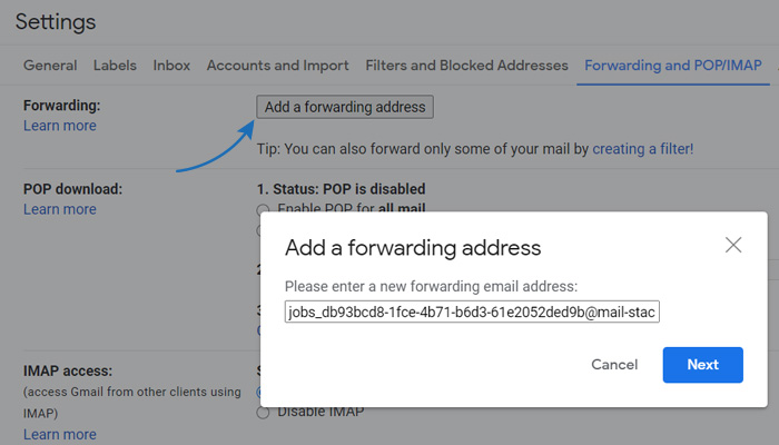 Automated forwarding