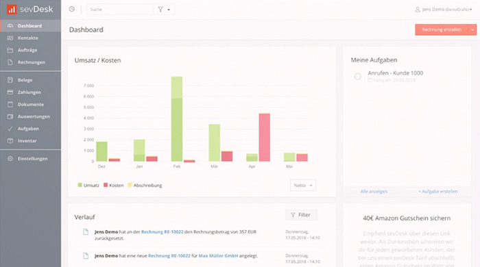 Accounting tool sevDesk