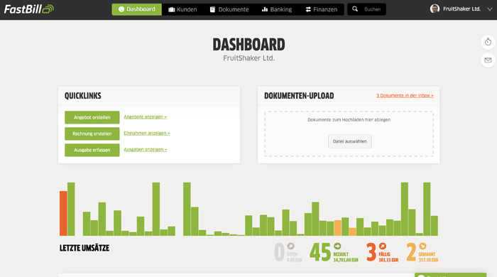 Accounting tool Fastbill