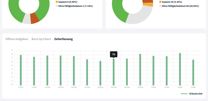 Diagramm Zeiterfassung