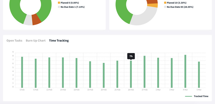 Diagramm time tracking