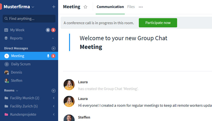 Group call notification within room