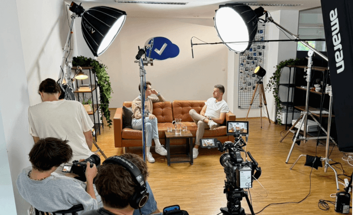 SELFMADE-Drehtag im Stackfield-Büro