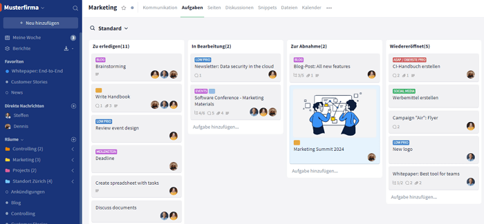 Team-Chat on Stackfield