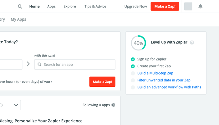 Zapier: Neuen Zap erstellen