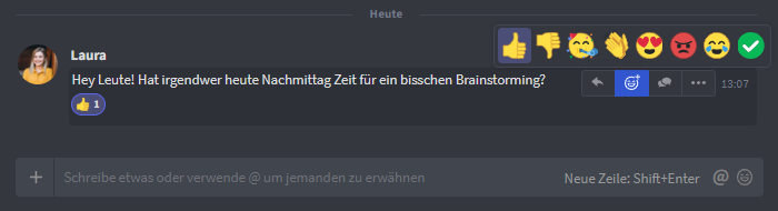Emoji-Reaktionen Chat