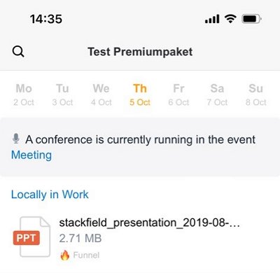 Ongoing conferences in the Mobile App
