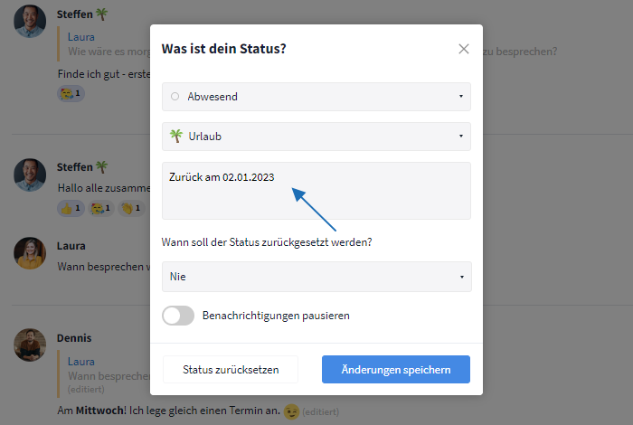 Status Beschreibung