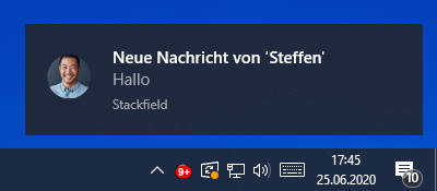 Desktop Benachrichtigung