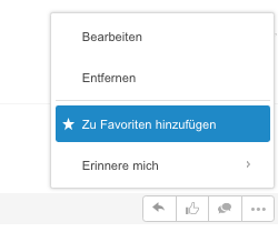 Eintrag zu den Favoriten hinzufügen