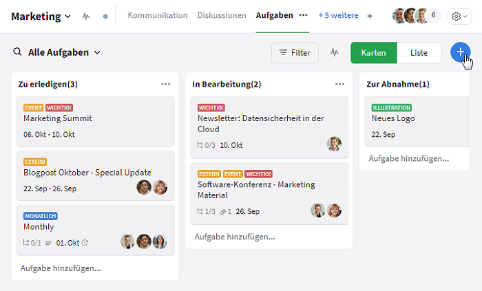 Aufgabe im Aufgabenmodul erstellen
