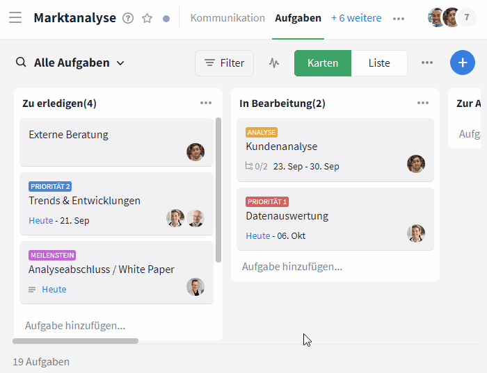Archivierte Einträge aufrufen