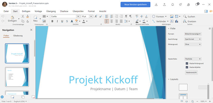 Beispiel Präsentationsdokument