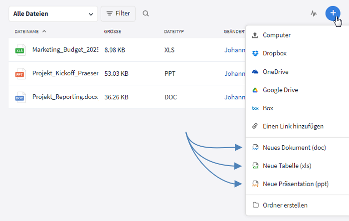 Office-Dokumente erstellen