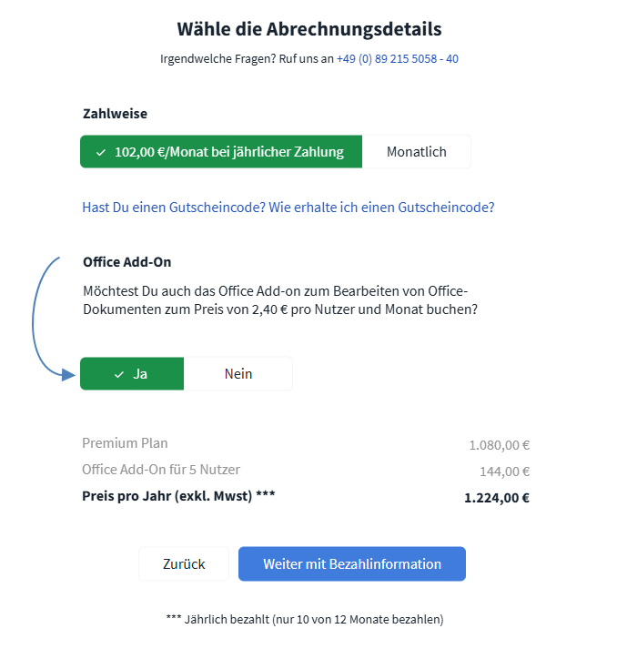 Beispiel Buchung Addon
