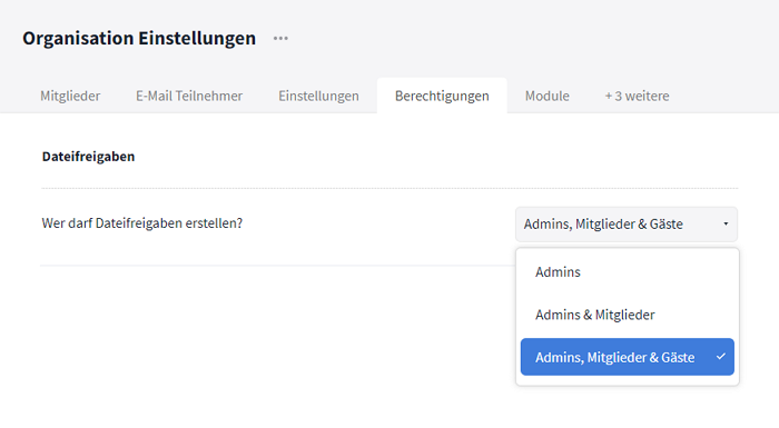 Datei durch öffentlichen Link teilen