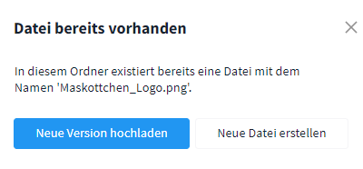 Datei hochladen gleicher Name