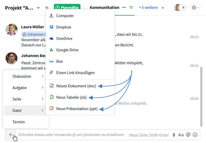 Office-Dokumente erstellen