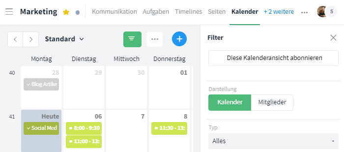 Kalender-Filter