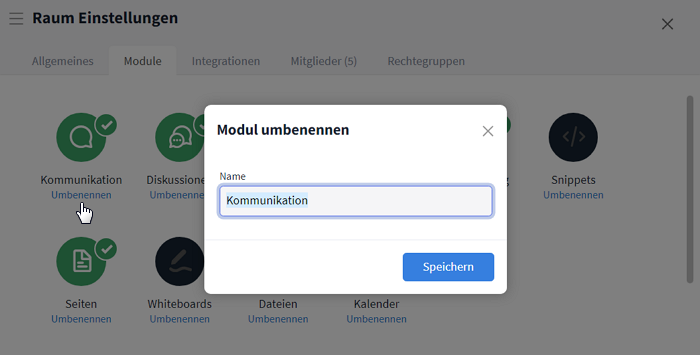 Modul umbenennen