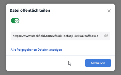 Öffentlichen Link deaktivieren