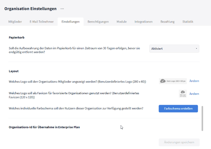 Übersicht der Layout-Optionen