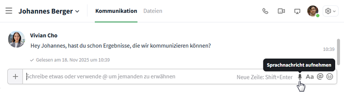 Sprachnachricht aufnehmen