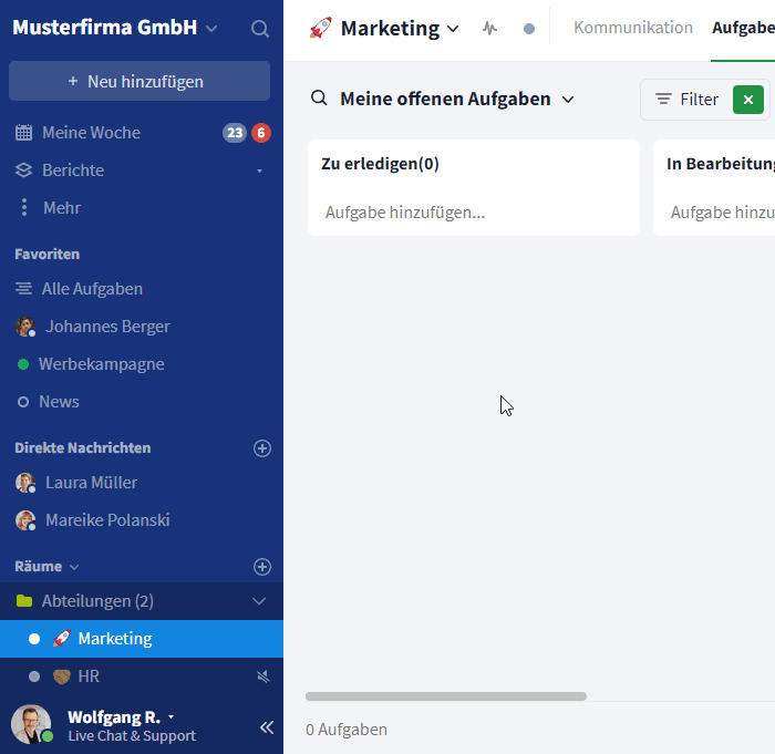 Einstellungen öffnen