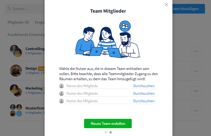 Mitglieder hinzufügen