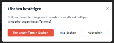 Terminserie löschen