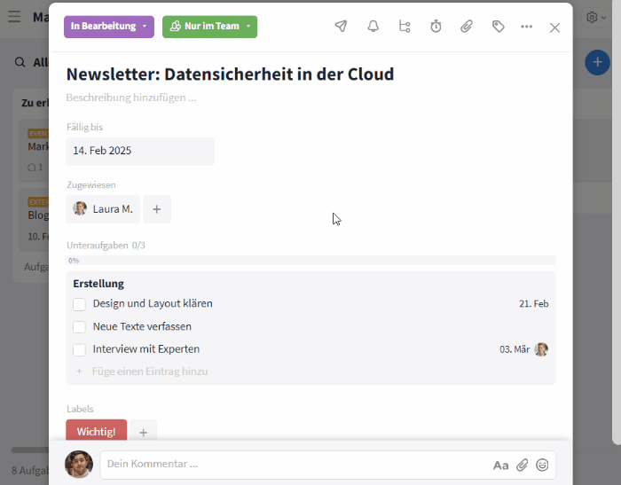 Speichern als Vorgabe