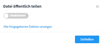 Datei öffentlich teilen aktivieren