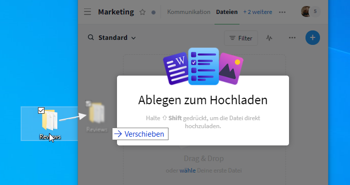 Ordner Drag & Drop
