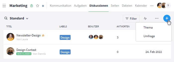 Diskussion im Modul