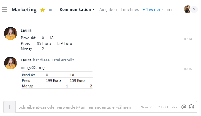 Formatierung