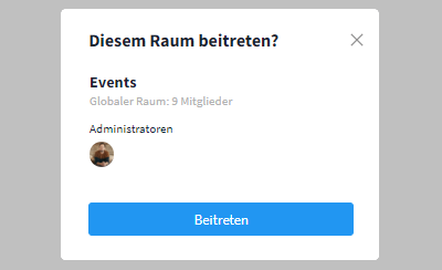 Globalem Raum beitreten