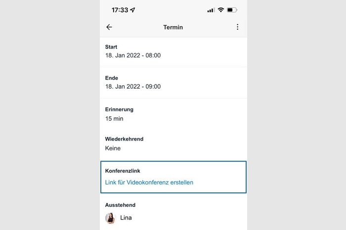 Link in der Mobile App erstellen