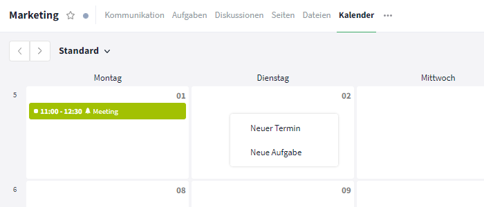 Termin im Kalender