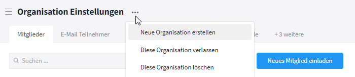 Unterorganisation erstellen